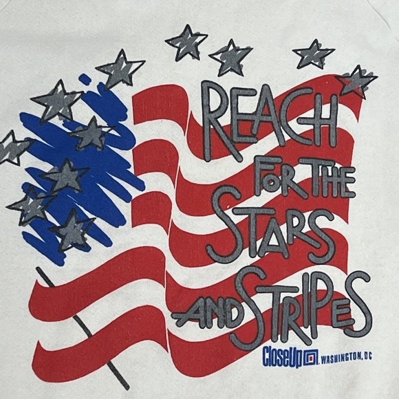Vintage 80s Military Reach for The Stars 1980s Screen Stars Sweatshirt - Picture 5 of 6